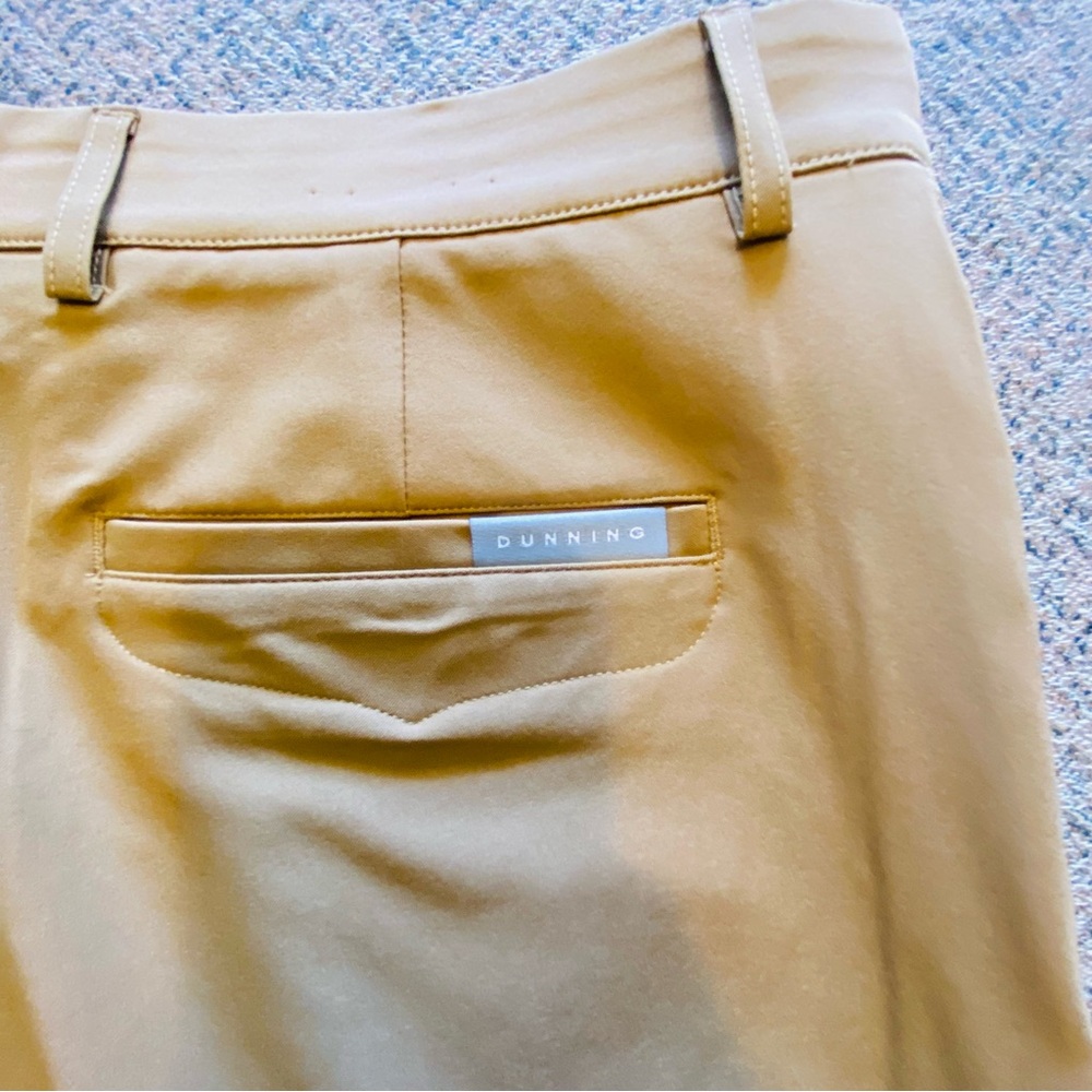 Dunning Golf Everbest Shorts Flat Front Gold - Picture 12 of 12